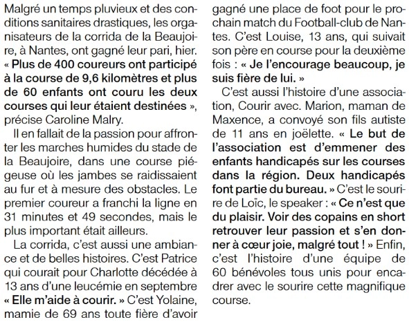 Article Ouest France 27 12