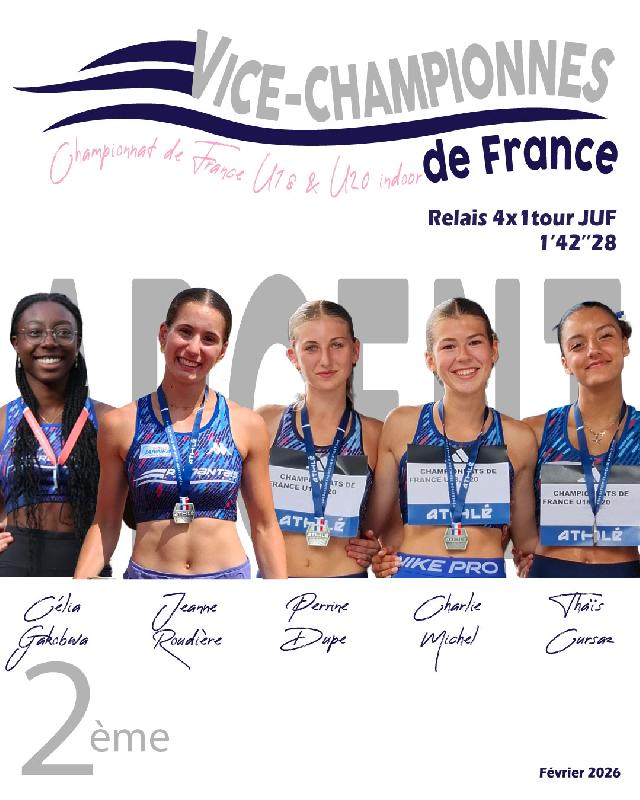 MEDAILLE ARGENT RELAIS 4X1TOUR JUF