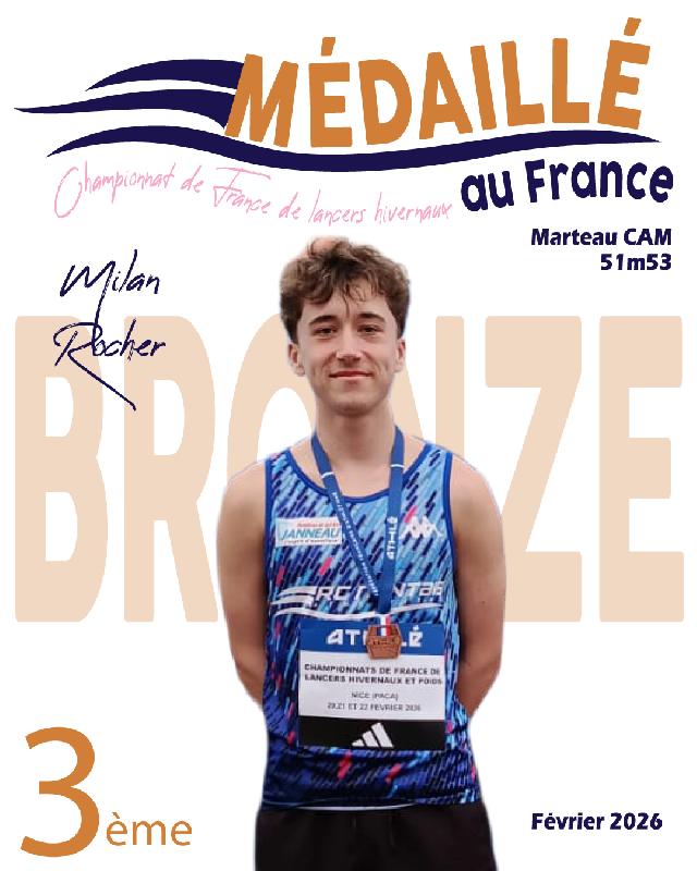 MEDAILLE BRONZE Milan Marteau CAM
