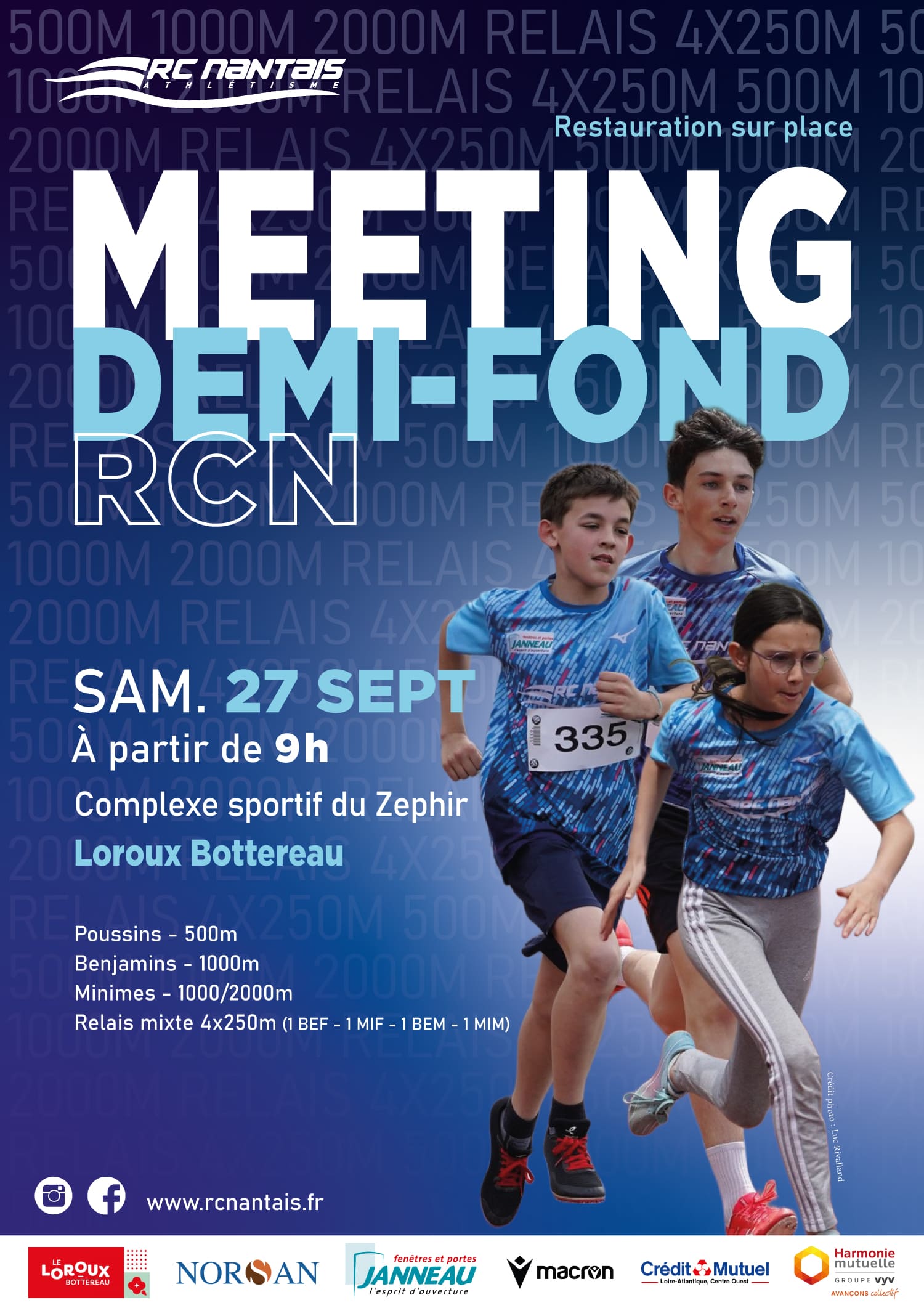 AFFICHE MEETING DEMI FOND RCN