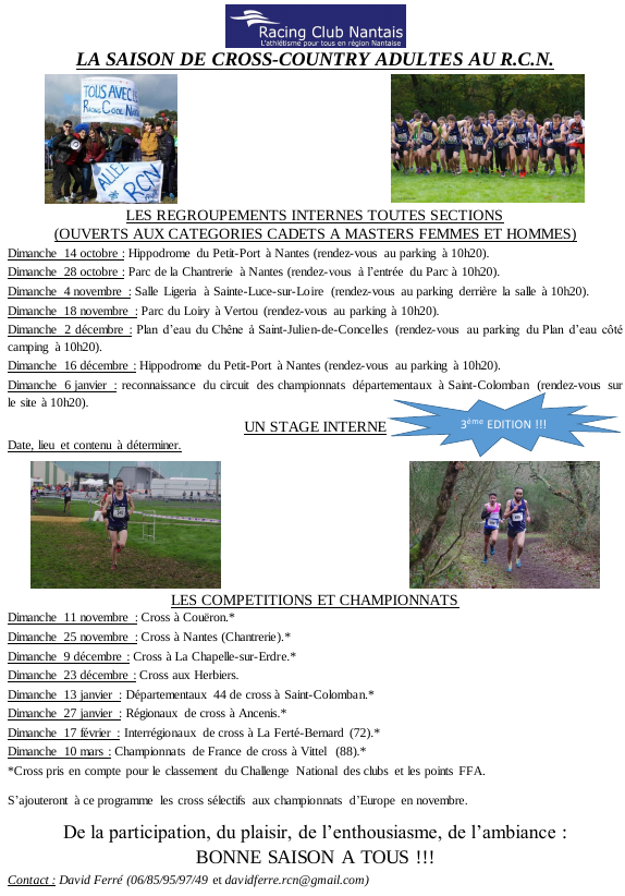 SaisonDeCross countryAuRCN2018 2019