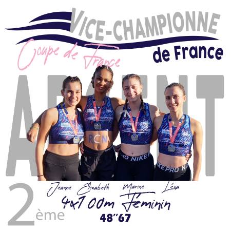 [VICE-CHAMPIONNE DE FRANCE 4x100m] ⚪🔵