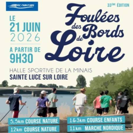 21/06/2026  Foulées des Bords de Loire SAINTE LUCE SUR LOIRE 21/06/2026 -  Trail de L'ILE D'YEU 20/06/2026 -  Meeting Flash n°1 Lancers ( RCN) - ST JULIEN CONCELLES 18/06/2026 -  Meeting Demi-Fond du MS Chantenay NANTES 19/06/2026 -  Meeting Robert Bobin 